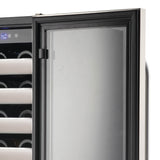 Whynter - Elite 33 Bottle Seamless Stainless Steel Door Single Zone Built-in Wine Refrigerator | BWR-331SL