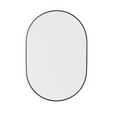 Arpella - Nuova 24 in. x 36 in. Framed Oval Mirror in Matte Black - OVFM2436MB