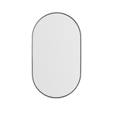 Arpella - Nuova 24 in. x 42 in. Framed Oval Mirror in Matte Black - OVFM2442MB