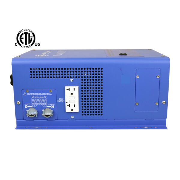 Aims Power - 2000 Watt Pure Sine Inverter Charger - ETL Listed to UL 458 - 12 VDC 120 VAC 50/60Hz - PICOGLF20W12V120V