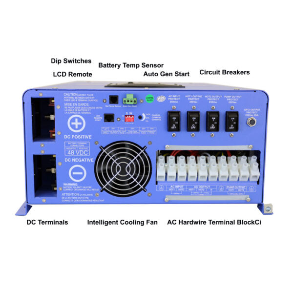 Aims Power - 3960 WATT SOLAR WITH 8,000 WATT PURE SINE POWER INVERTER CHARGER 48VDC 120/240VAC OFF GRID | BACK UP POWER KIT - KITD-80W48V3840W