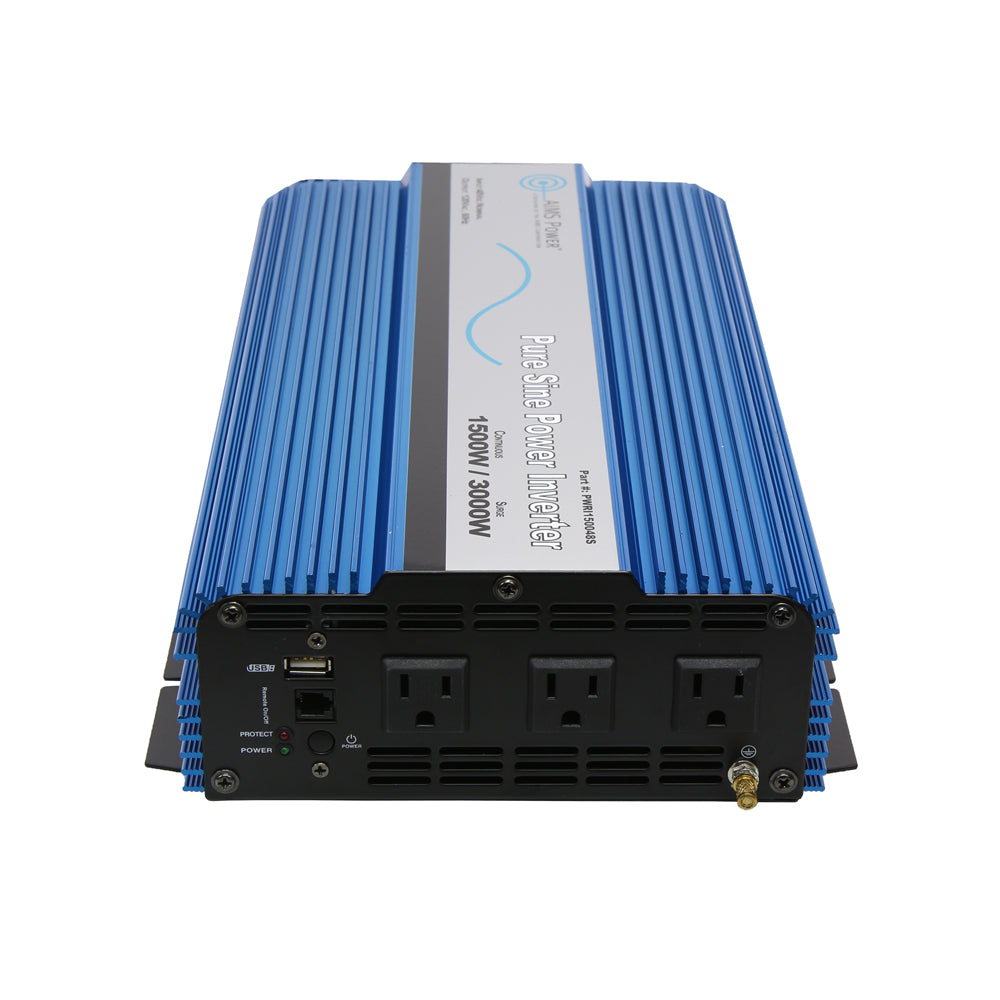 Aims Power - 1500 Watt Pure Sine Inverter - 48 VDC 120 VAC 60Hz - PWRI150048S