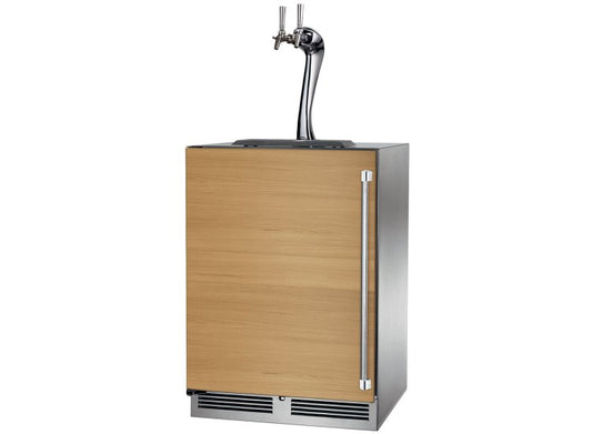 Perlick - 24" Signature Series Indoor Adara Beer Dispenser - Dual Tap with fully integrated panel-ready solid door,   - HP24TS-4-2A