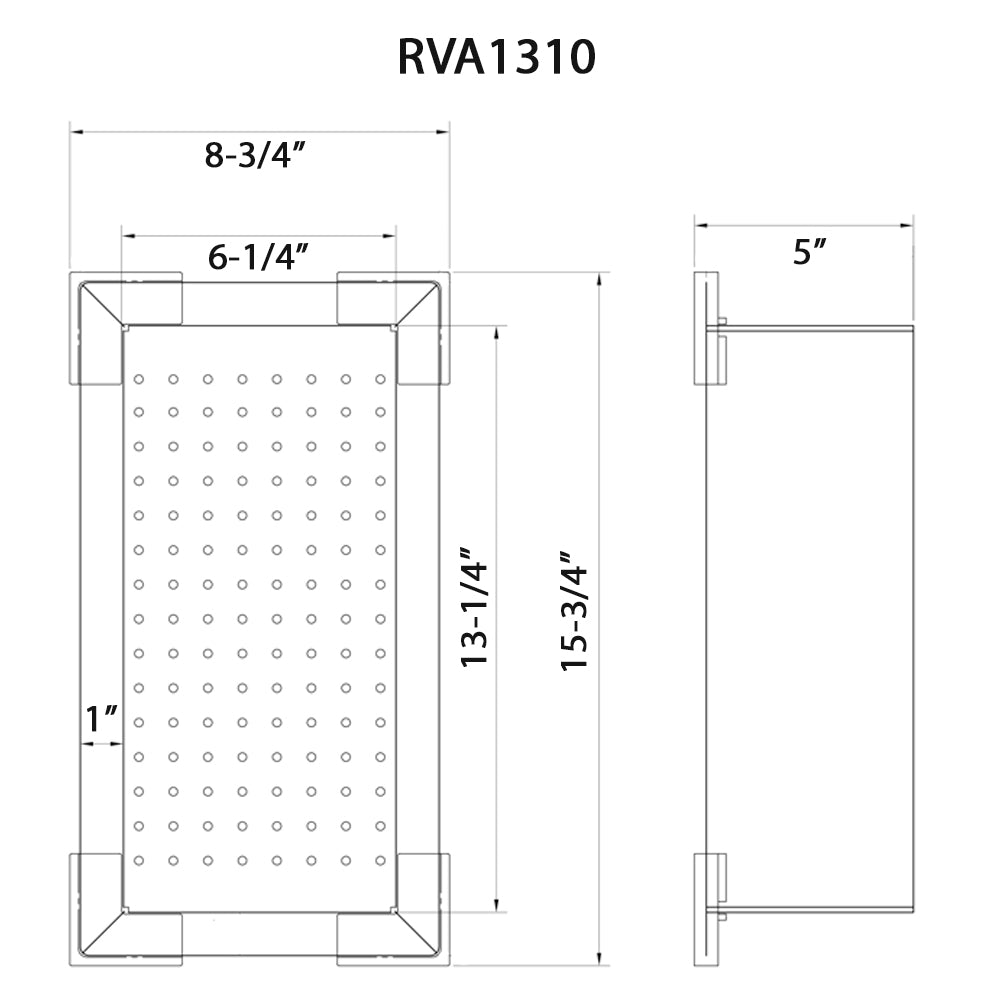 Ruvati replacement colander for RVH8210, RVH8221, RVH8222, RVH8333, RVQ5210 sink – Stainless Steel – RVA1310