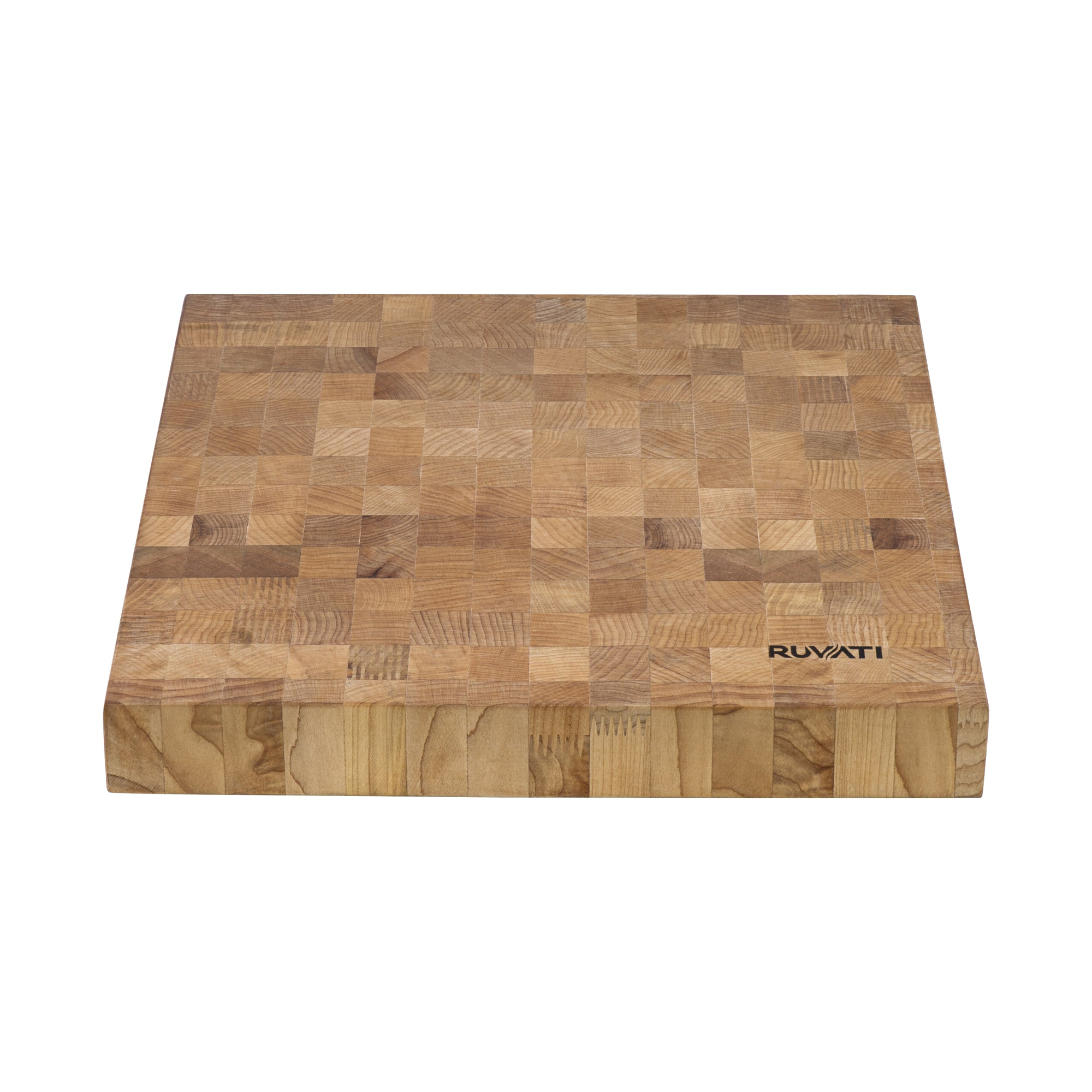 Ruvati 17 x 16 x 2 inch thick End-Grain American Maple Butcher Block Solid Wood Large Cutting Board – RVA2445MPL