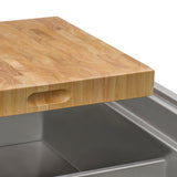 Ruvati 17 x 16 x 2 inch thick End-Grain French Oak Butcher Block Solid Wood Large Cutting Board – RVA2445OAK