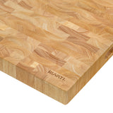 Ruvati 17 x 16 x 2 inch thick End-Grain French Oak Butcher Block Solid Wood Large Cutting Board – RVA2445OAK
