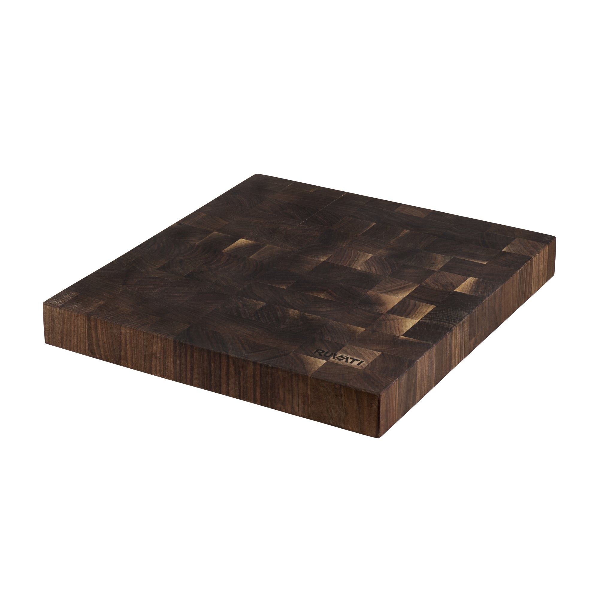 Ruvati 17 x 16 x 2 inch thick End-Grain Solid American Walnut Butcher Block Wood Large Cutting Board – RVA2445WAL