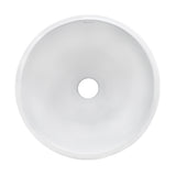 12 inch Bathroom Vessel Sink Round White Circular Above Counter Porcelain Ceramic