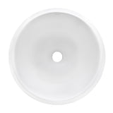16 inch Bathroom Vessel Sink Round White Above Counter Circular Porcelain Ceramic