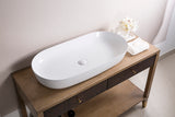 32 x 16 inch Bathroom Vessel Sink White Oval Above Counter Vanity Porcelain Ceramic