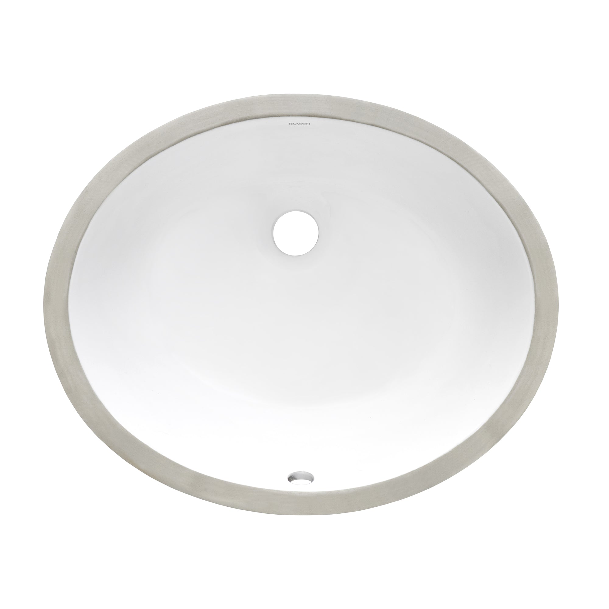 19 x 16 inch Undermount Bathroom Vanity Sink White Oval Porcelain Ceramic with Overflow