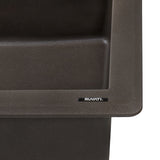 Ruvati 33 x 22 inch epiGranite Drop-in Topmount Granite Composite Single Bowl Kitchen Sink – Espresso Brown – RVG1033ES