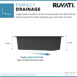 Ruvati 33-inch Granite Composite Workstation Drop-in Topmount Kitchen Sink Espresso Brown – RVG1302ES Model: RVG1302ES