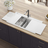 34 inch epiGranite Topmount Workstation Ledge Granite Composite Kitchen Sink – Arctic White