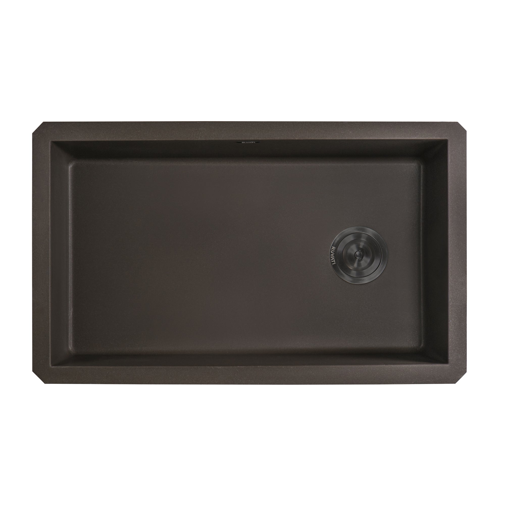 32 x 19 inch epiGranite Undermount Granite Composite Single Bowl Kitchen Sink – Espresso Brown