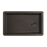 32 x 19 inch epiGranite Undermount Granite Composite Single Bowl Kitchen Sink – Espresso Brown