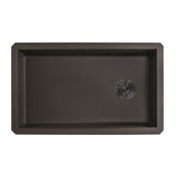 32 x 19 inch epiGranite Undermount Granite Composite Single Bowl Kitchen Sink – Espresso Brown