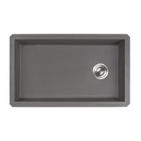 32 x 19 inch epiGranite Undermount Granite Composite Single Bowl Kitchen Sink – Urban Gray