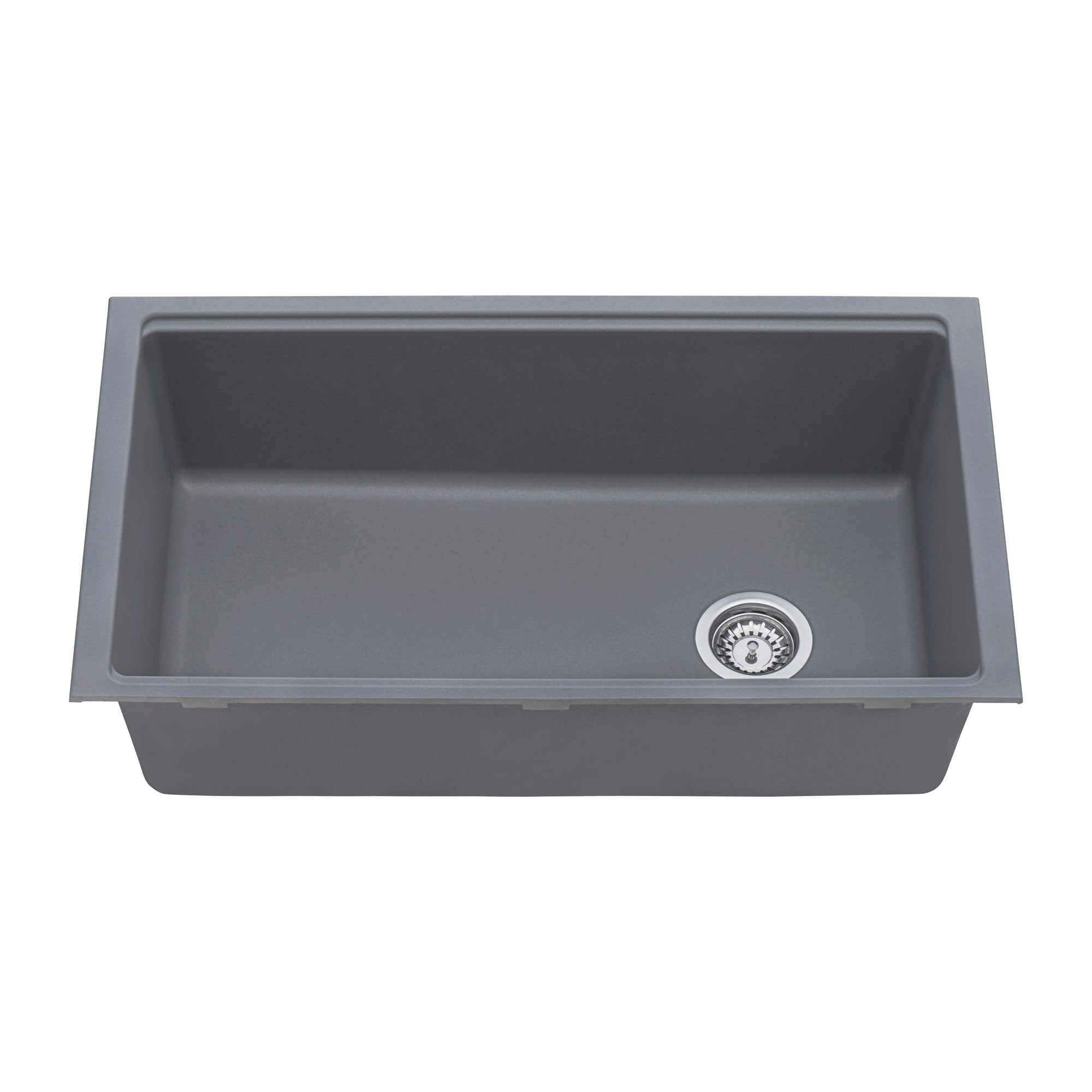 Ruvati 33-inch Undermount Workstation Granite Composite Kitchen Sink Urban Gray – RVG2302UG