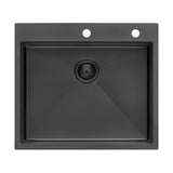 Ruvati 25 inch Gunmetal Black Stainless Steel Workstation Drop-in Topmount Kitchen Sink Single Bowl – RVH5007BL