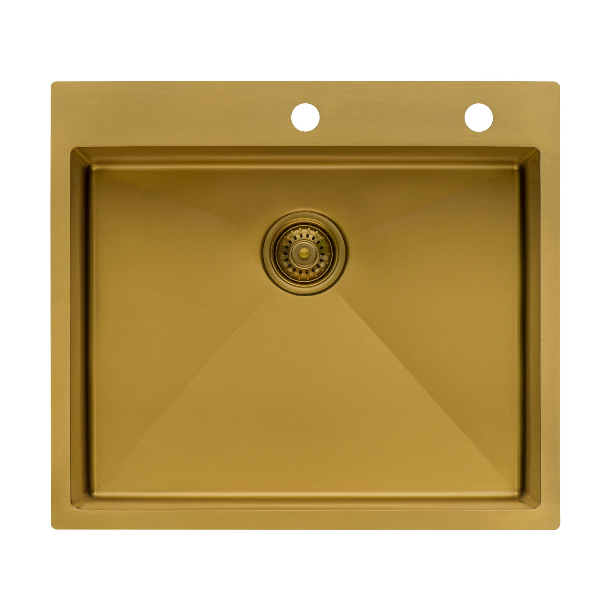 Ruvati 25 inch Polished Brass Matte Gold Workstation Drop-in Topmount Kitchen Sink Single Bowl – RVH5007GG
