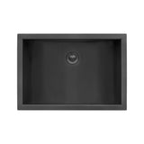 Ruvati 16 x 11 inch Gunmetal Black Stainless Steel Rectangular Bathroom Sink Undermount – RVH6107BL