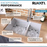 28-inch Low-Divide Undermount Tight Radius 60/40 Double Bowl 16 Gauge Stainless Steel Kitchen Sink