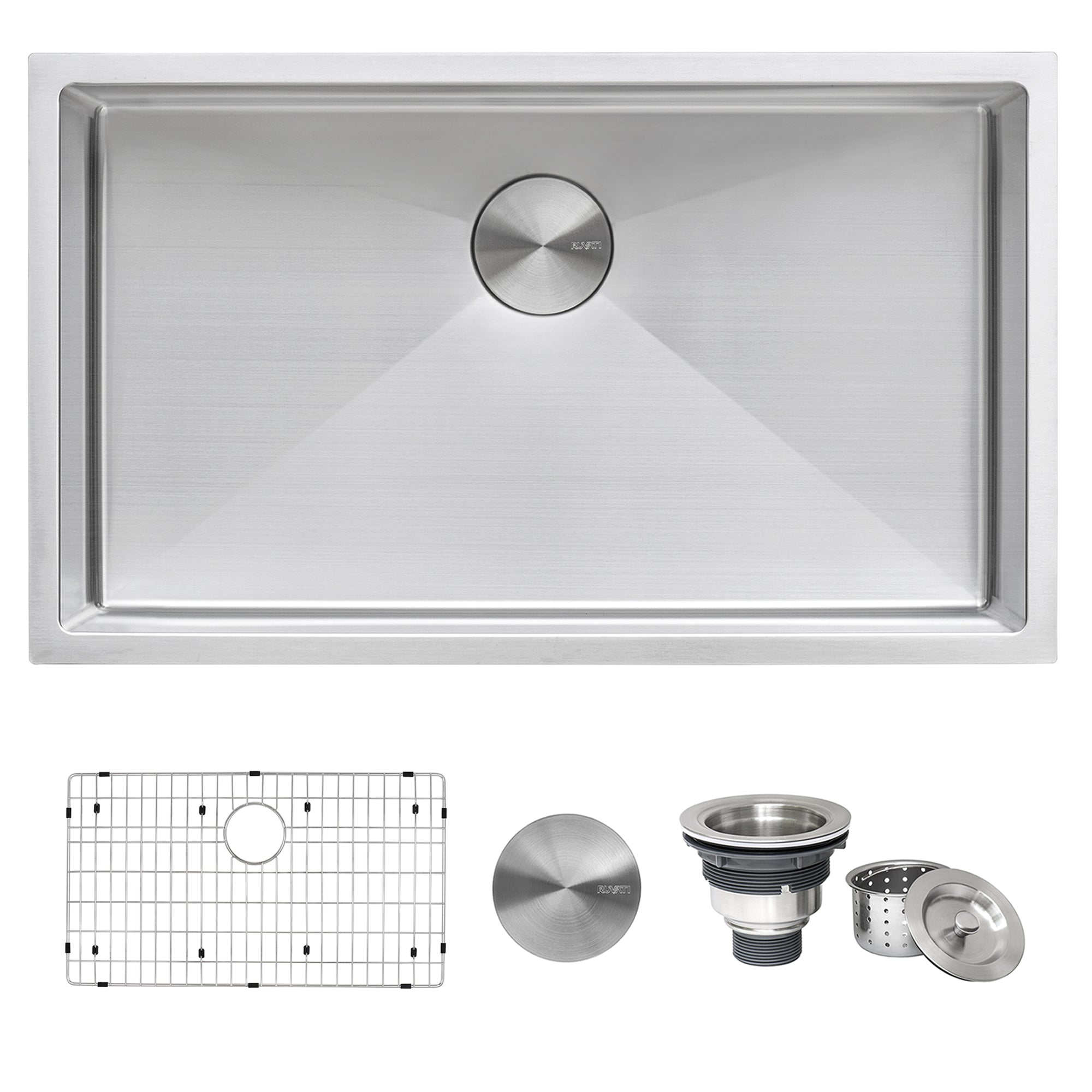 30-inch Undermount 16 Gauge Tight Radius Kitchen Sink Stainless Steel Single Bowl