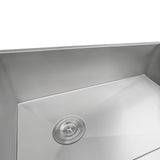 30-inch Slope Bottom Offset Drain Undermount Kitchen Sink Single Bowl Stainless Steel – RVH7480