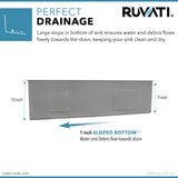 Ruvati 36-inch Slope Bottom Offset Drain Reversible Kitchen Sink Undermount 16 Gauge Stainless Steel – RVH7497