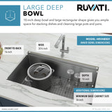 32-inch Workstation Ledge Tight Radius Undermount 16 Gauge Kitchen Sink Single Bowl