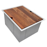 15″ Workstation Bar Prep Sink Ledge Undermount 16 Gauge Stainless Steel Single Bowl