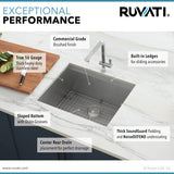 21″ Workstation Bar Prep Sink Undermount 16 Gauge Ledge Stainless Steel Single Bowl