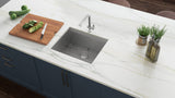 23″ Workstation Ledge Bar Prep Kitchen Sink Undermount 16 Gauge Stainless Steel Single Bowl
