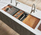 45-inch Workstation Two-Tiered Ledge Kitchen Sink Undermount 16 Gauge Stainless Steel