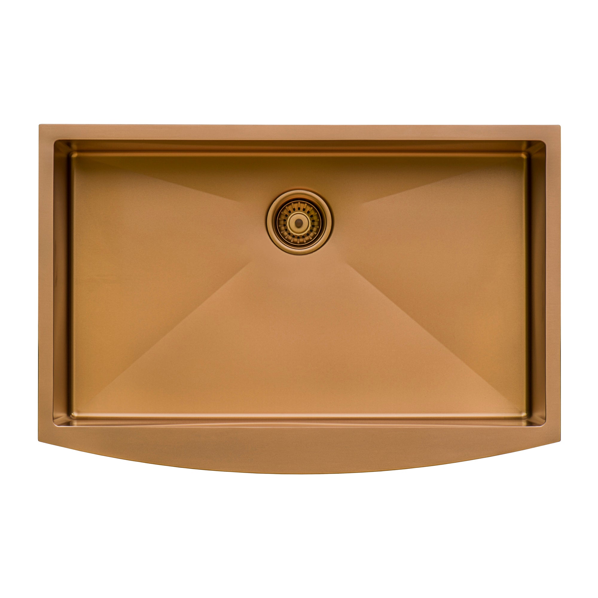 36-inch Apron-Front Farmhouse Kitchen Sink – Copper Tone Matte Bronze Stainless Steel Single Bowl