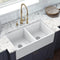 33 x 18 inch Fireclay Farmhouse Apron-Front Kitchen Sink Double Bowl – White