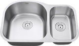 32-inch Undermount 60/40 Double Bowl 16 Gauge Stainless Steel Kitchen Sink
