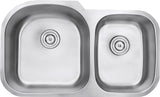 34-inch Undermount 60/40 Double Bowl 16 Gauge Stainless Steel Kitchen Sink