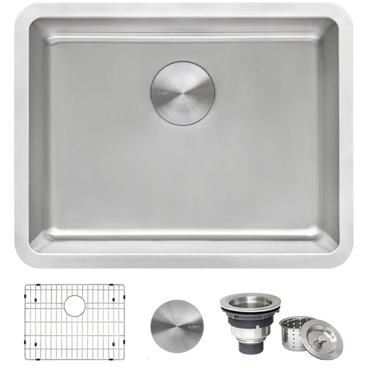 20-inch Undermount Bar Prep Kitchen Sink 16 Gauge Stainless Steel Single Bowl