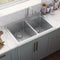 33 x 22 inch Drop-in Topmount Kitchen Sink 16 Gauge Stainless Steel 60/40 Double Bowl