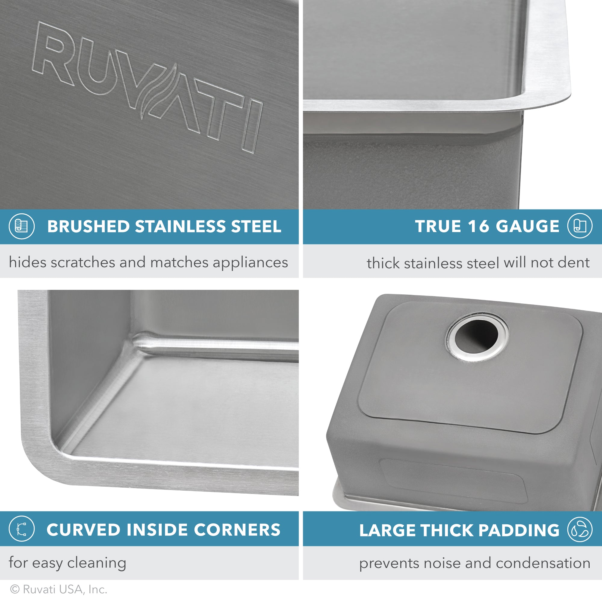 23-inch Undermount Kitchen Sink 16 Gauge Stainless Steel Single Bowl