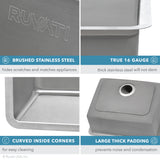 31-inch Undermount Kitchen Sink 16 Gauge Stainless Steel Single Bowl