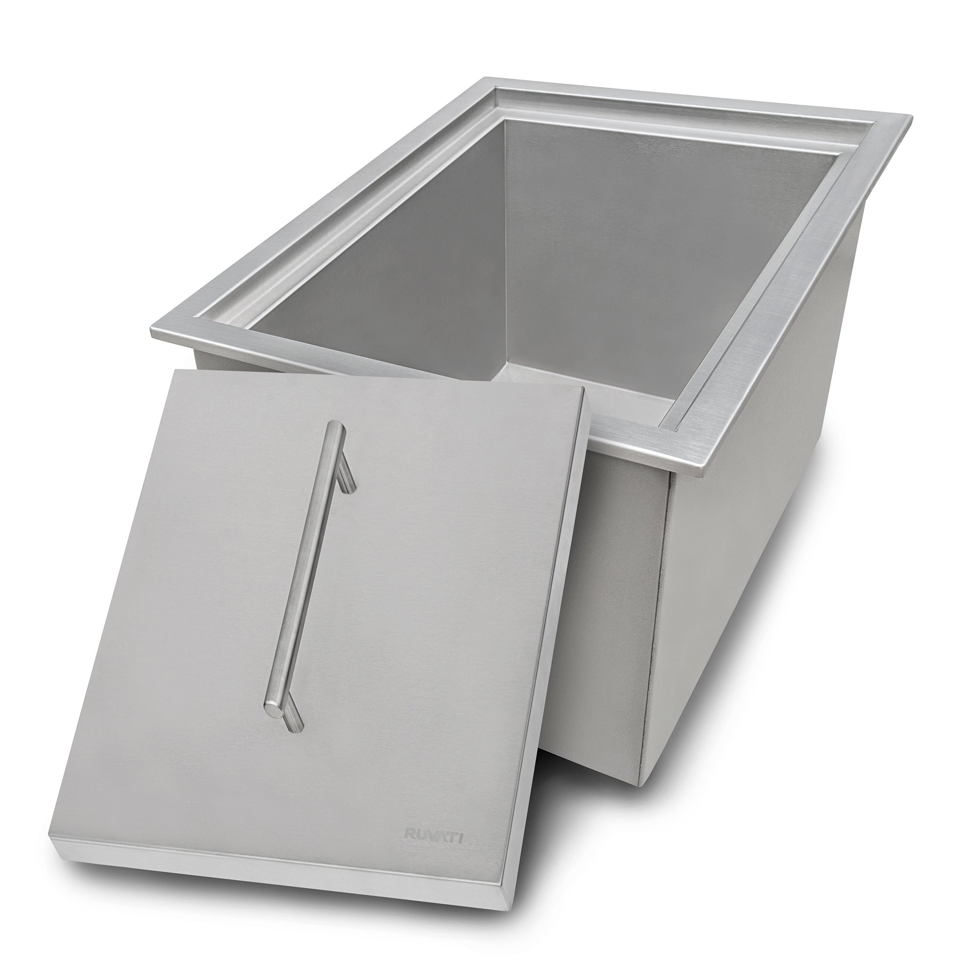 Ruvati Insulated Ice Chest Sink 15 x 20 inch Outdoor BBQ Marine Grade T-316 Topmount Stainless Steel – RVQ6215