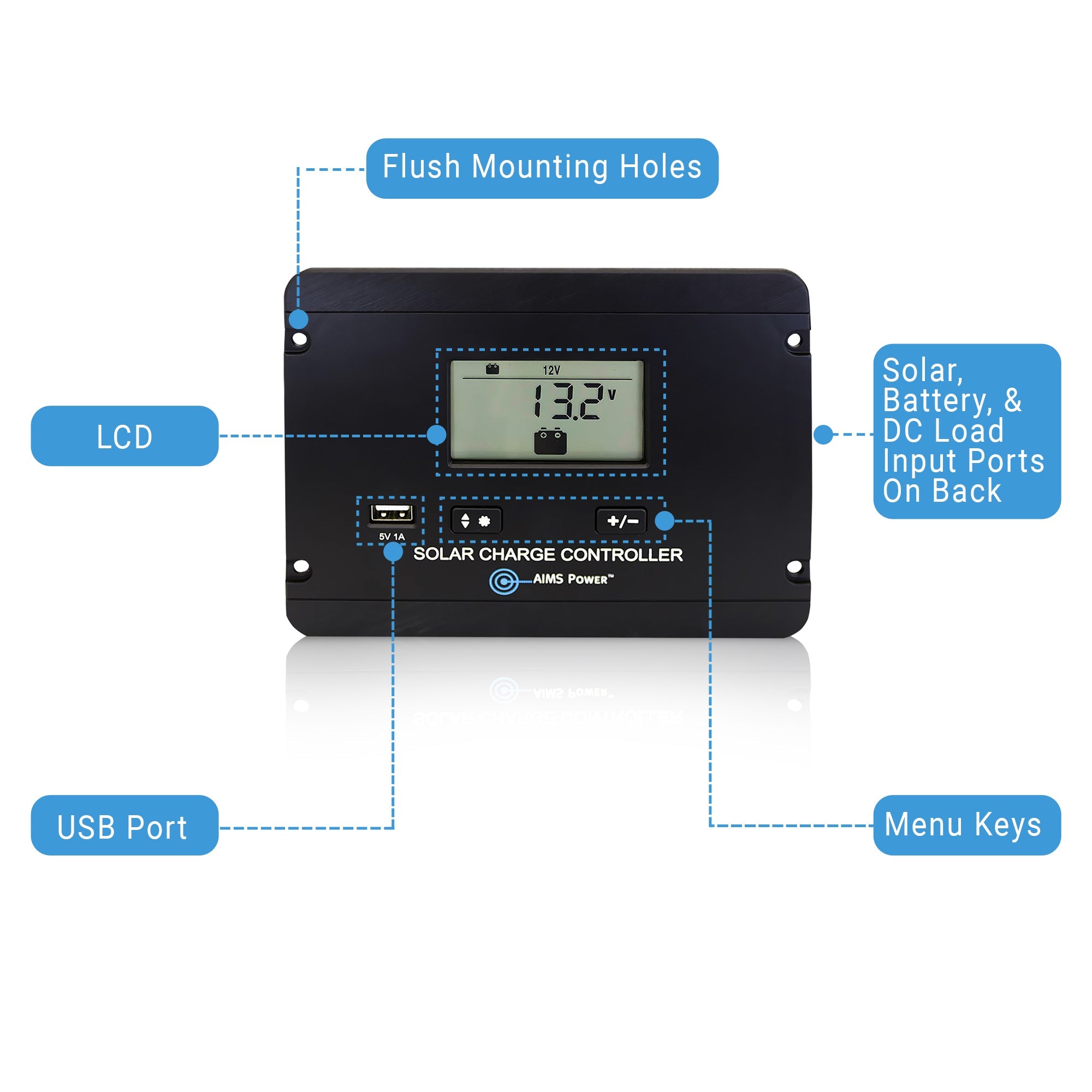 Aims Power - 480 WATT SOLAR WITH 2500 WATT POWER INVERTER 24 VDC KIT OFF GRID - KITB-250024120-A1