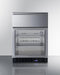 Summit - 24" Wide Built-In Commercial Beverage Refrigerator With Top Drawer | [SCR615TDCSS]