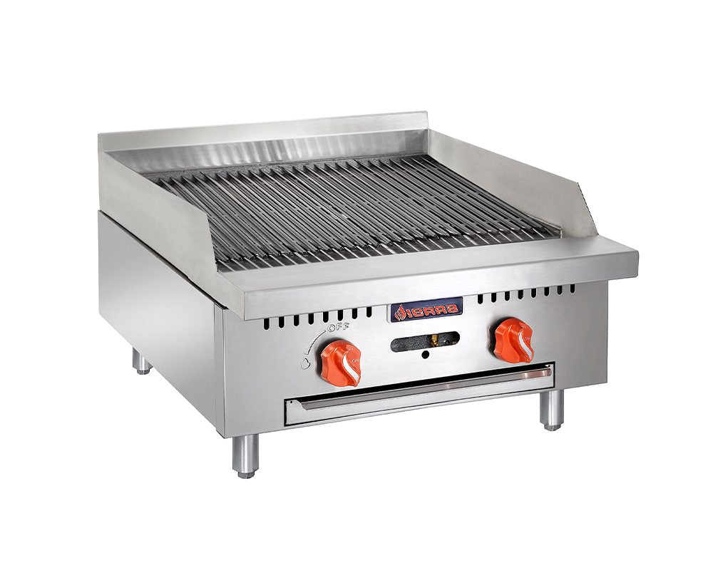 Sierra - Commercial - 24" Countertop Gas Charbroiler with Manual Controls - SRRB-24