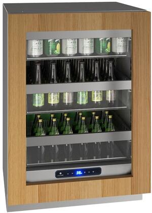 U-Line | Glass Refrigerator 24" Reversible Hinge Integrated Frame 115v BrightShield | 5 Class | UHRE524-IG81A