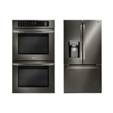 LG Electric Wall Oven and French Door Refrigerator Bundle